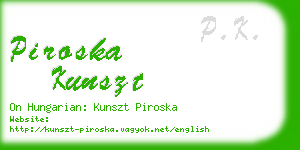 piroska kunszt business card